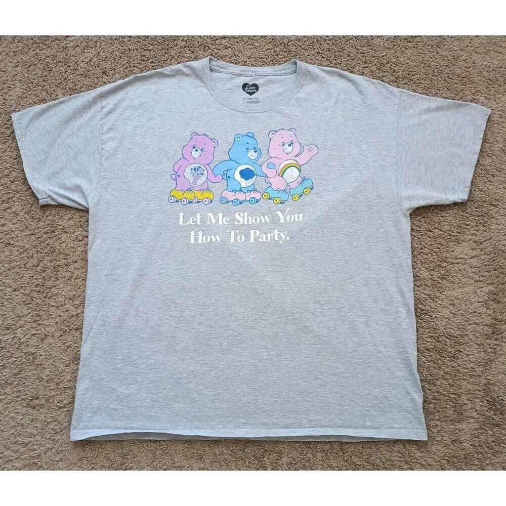 Care Bears T-Shirt Men's 2XL Gray Short Sleeve